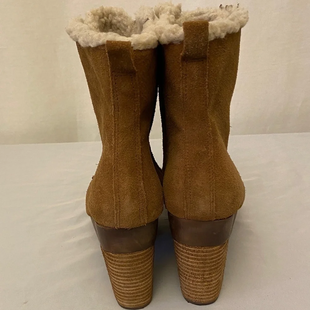 Ralph Lauren Denim & Supply Carsyn Women’s Boots Size 7.5 Suede Chunky Heel Shoe